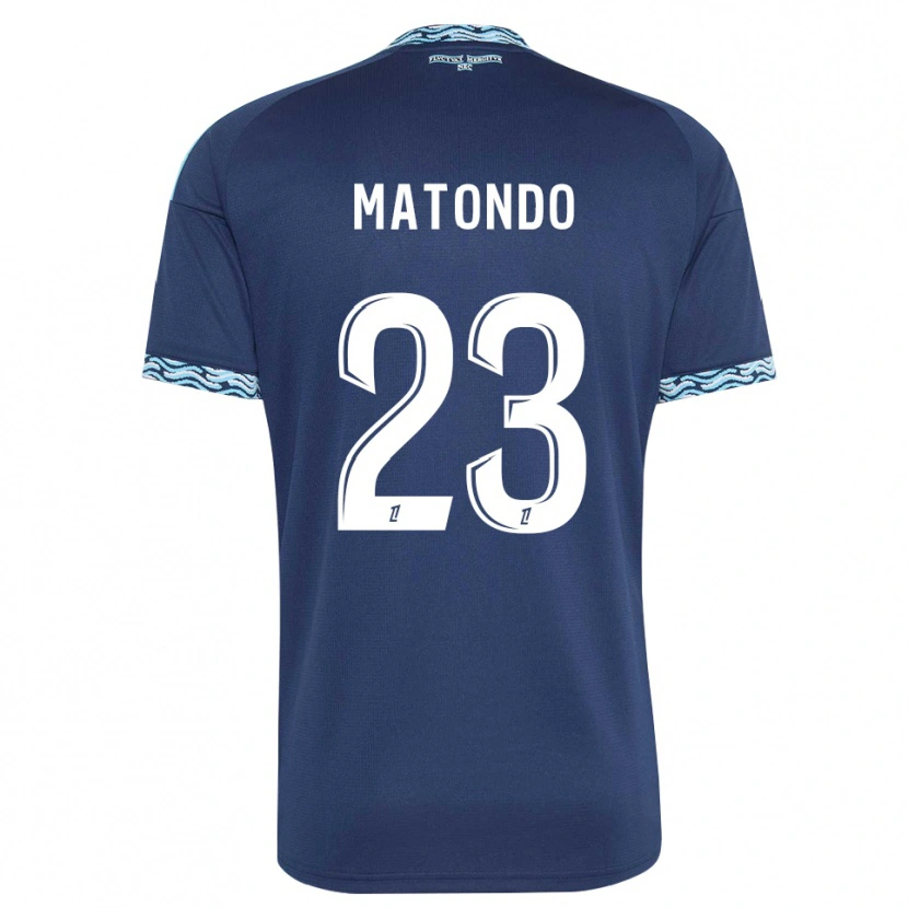 Danxen Mujer Camiseta Rudy Matondo #23 Azul Acero Blanco 1ª Equipación 2026/27 La Camisa México