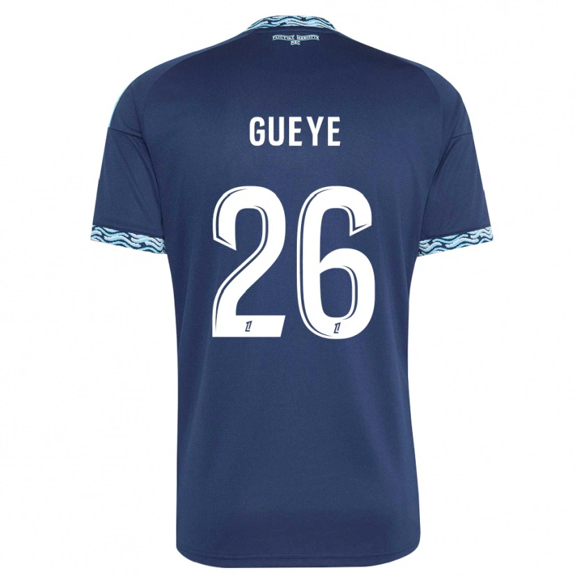 Danxen Mujer Camiseta Lamine Gueye #26 Azul Acero Blanco 1ª Equipación 2026/27 La Camisa México
