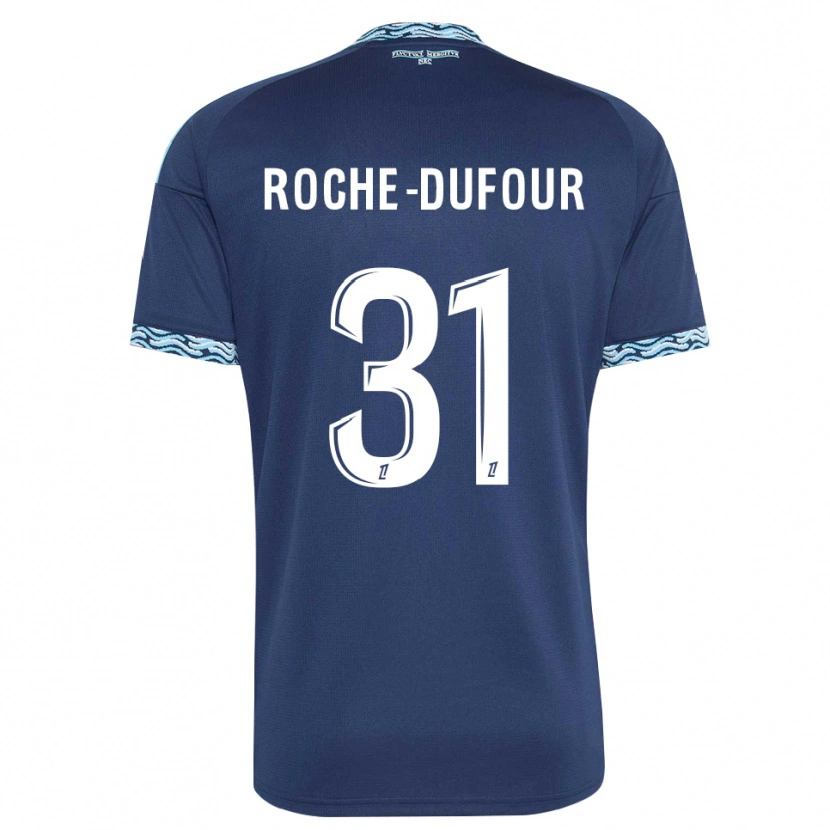 Danxen Mujer Camiseta Kenza Roche Dufour #31 Azul Acero Blanco 1ª Equipación 2026/27 La Camisa México
