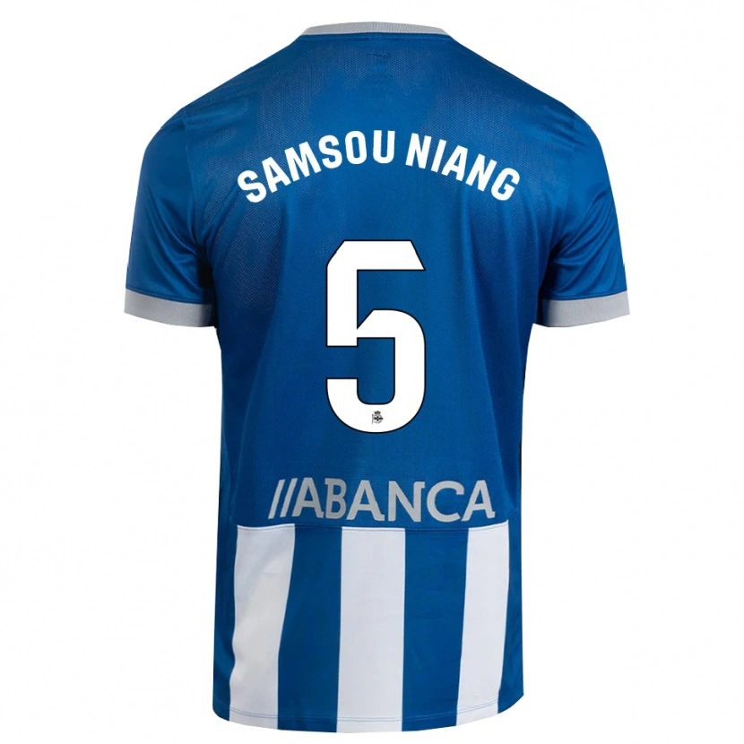 Danxen Mujer Camiseta Papa Samsou Niang #5 Azul Gris Blanco 1ª Equipación 2026/27 La Camisa México