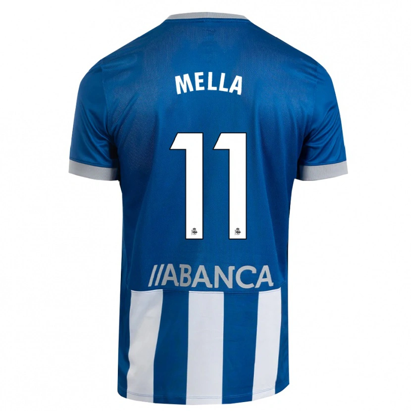 Danxen Mujer Camiseta David Mella #11 Azul Gris Blanco 1ª Equipación 2026/27 La Camisa México