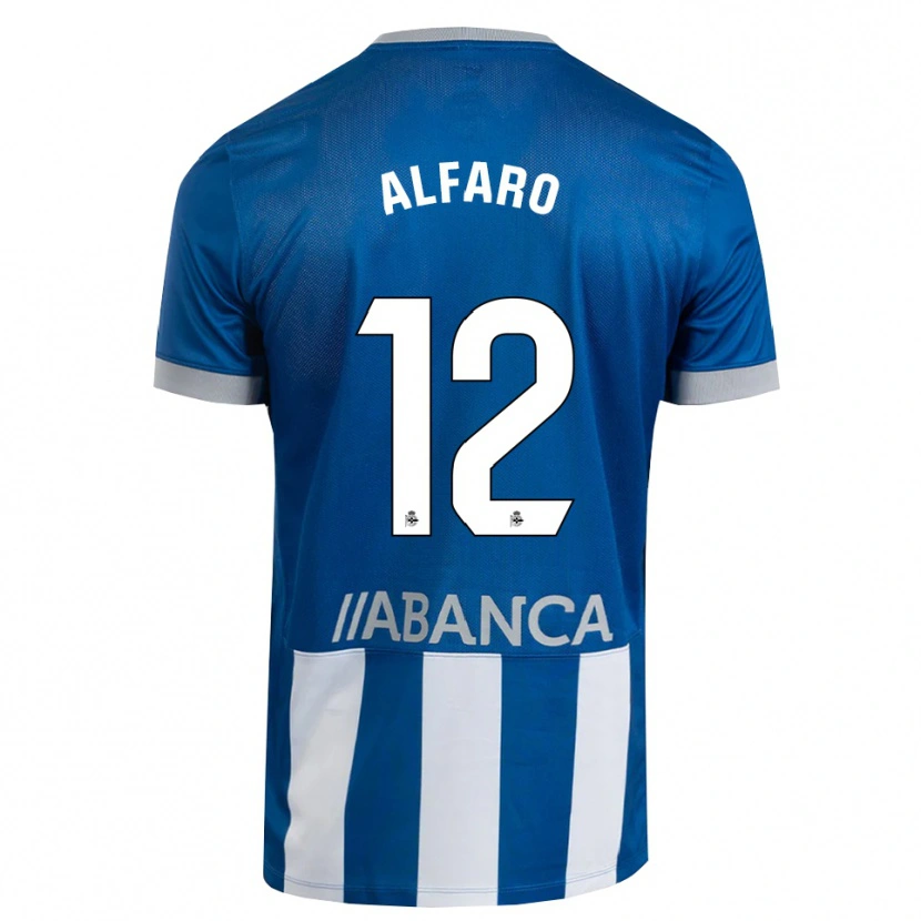 Danxen Mujer Camiseta Alejandro Alfaro #12 Azul Gris Blanco 1ª Equipación 2026/27 La Camisa México
