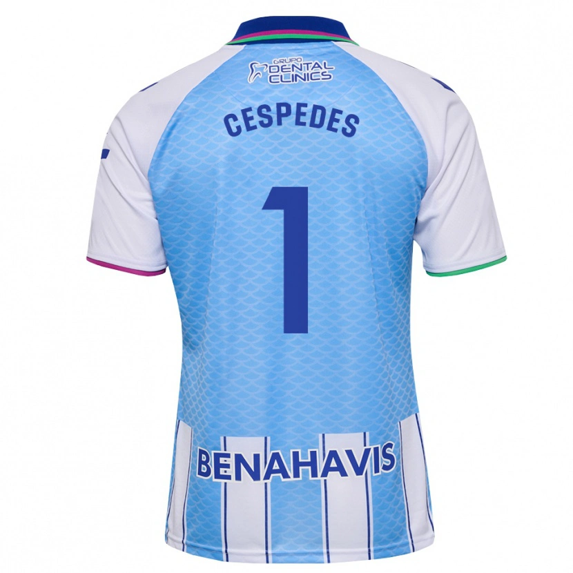 Danxen Mujer Camiseta Andrés Céspedes #1 Azul Cielo Profundo Blanco 1ª Equipación 2026/27 La Camisa México