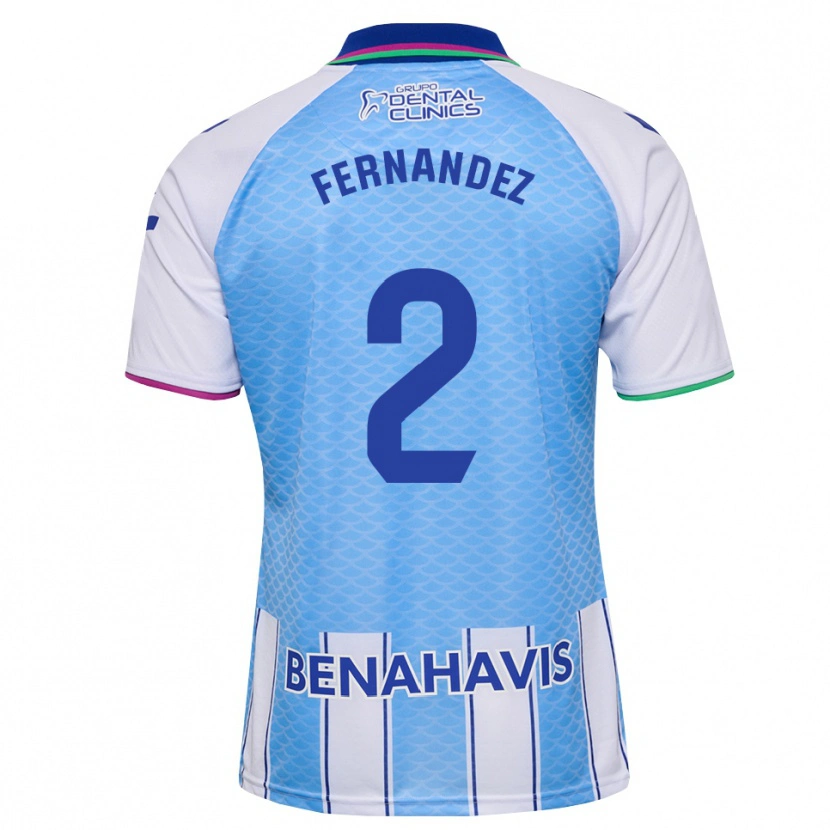 Danxen Mujer Camiseta Aron Neqach Fernández #2 Azul Cielo Profundo Blanco 1ª Equipación 2026/27 La Camisa México