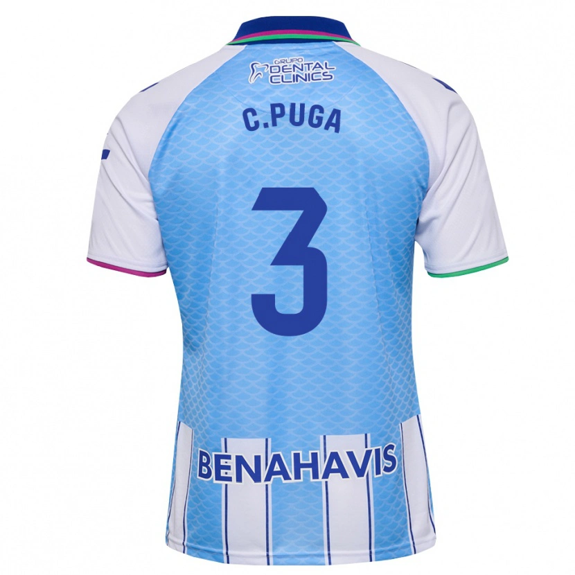 Danxen Mujer Camiseta Carlos Puga #3 Azul Cielo Profundo Blanco 1ª Equipación 2026/27 La Camisa México