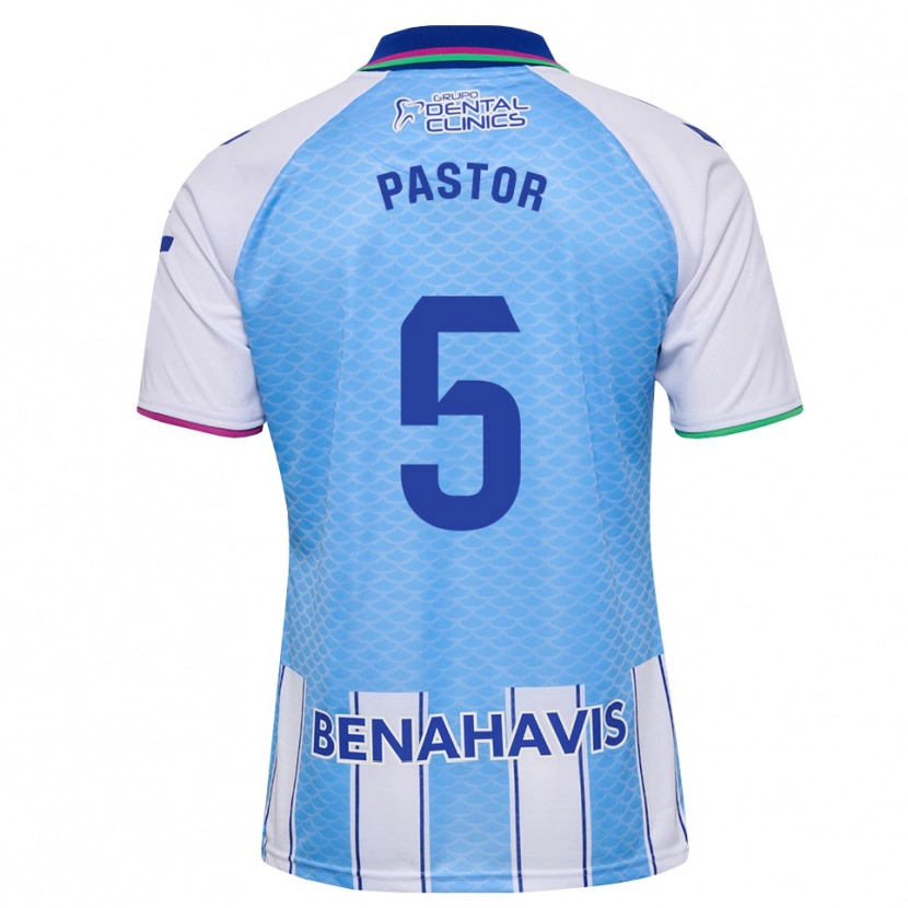 Danxen Mujer Camiseta Álex Pastor #5 Azul Cielo Profundo Blanco 1ª Equipación 2026/27 La Camisa México
