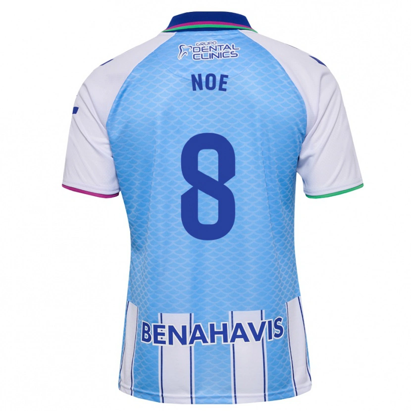 Danxen Mujer Camiseta Noelia Salas Mullens #8 Azul Cielo Profundo Blanco 1ª Equipación 2026/27 La Camisa México