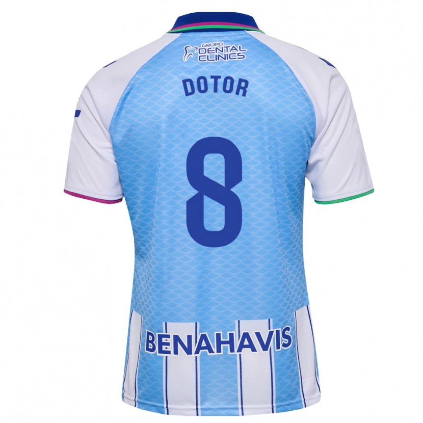 Danxen Mujer Camiseta Carlos Dotor #8 Azul Cielo Profundo Blanco 1ª Equipación 2026/27 La Camisa México