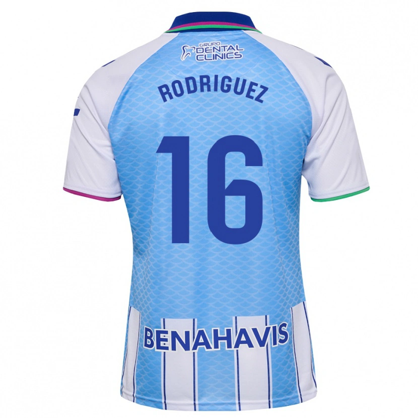 Danxen Mujer Camiseta Genaro Rodríguez #16 Azul Cielo Profundo Blanco 1ª Equipación 2026/27 La Camisa México