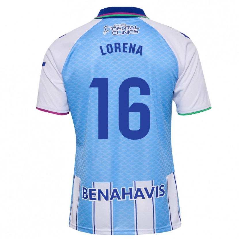 Danxen Mujer Camiseta Lorena Herrera De Miguel #16 Azul Cielo Profundo Blanco 1ª Equipación 2026/27 La Camisa México