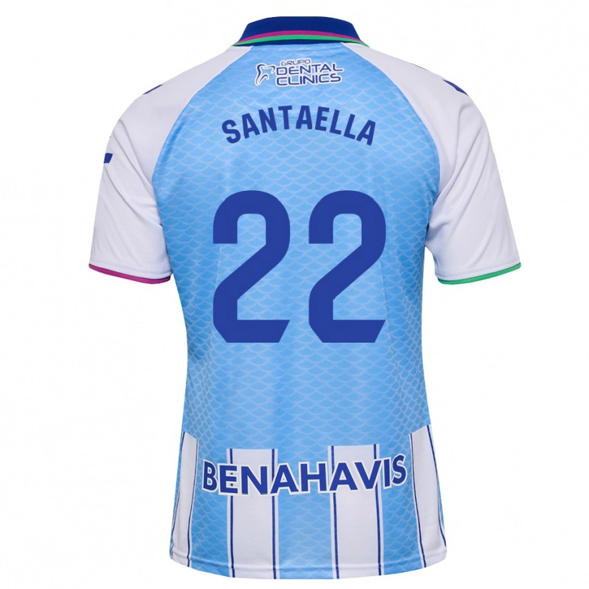 Danxen Mujer Camiseta Miguel Santaella #22 Azul Cielo Profundo Blanco 1ª Equipación 2026/27 La Camisa México