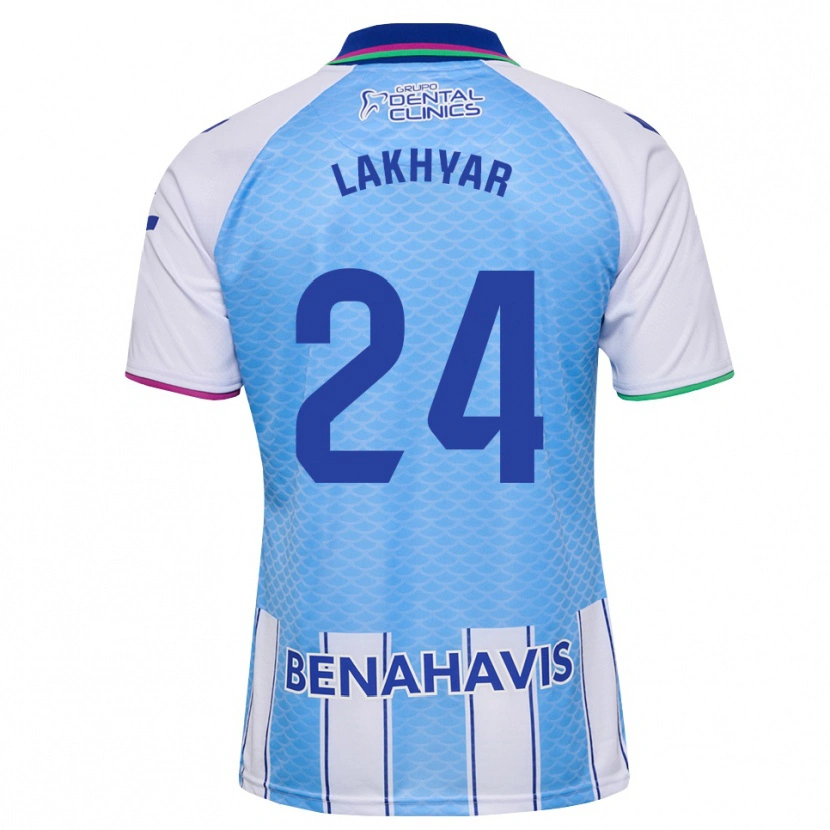 Danxen Mujer Camiseta Houssam Lakhyar #24 Azul Cielo Profundo Blanco 1ª Equipación 2026/27 La Camisa México