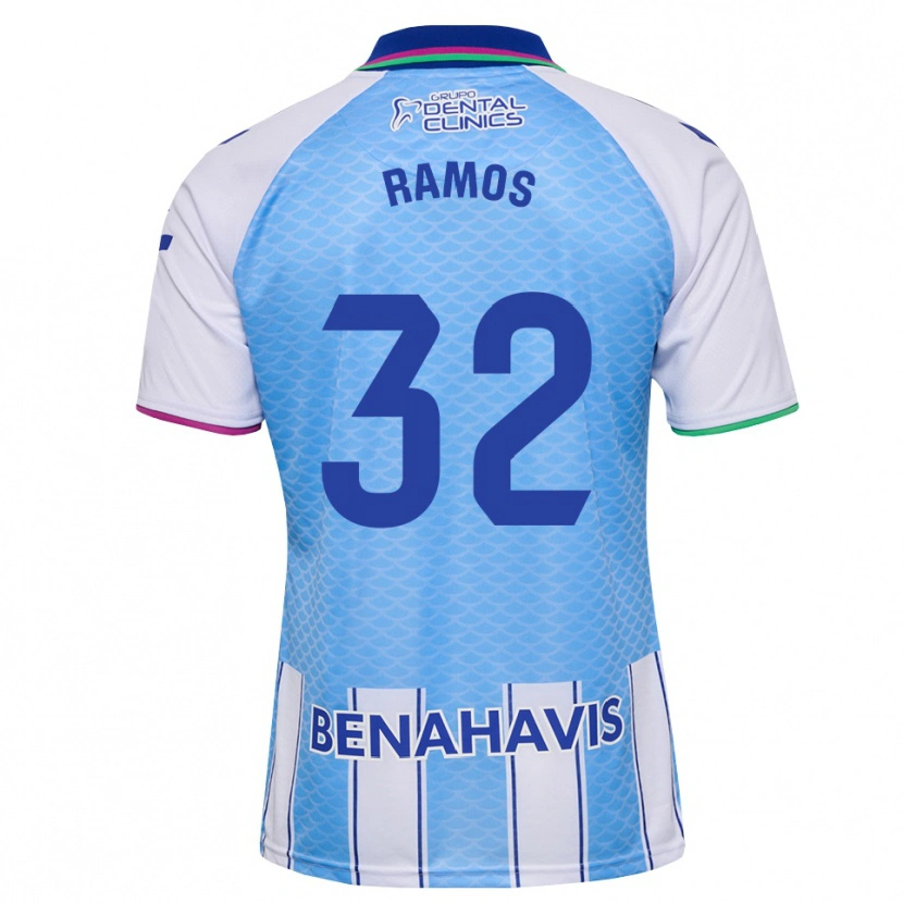 Danxen Mujer Camiseta Salva Ramos #32 Azul Cielo Profundo Blanco 1ª Equipación 2026/27 La Camisa México
