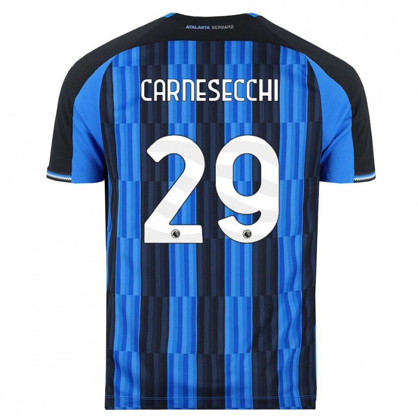 Danxen Mujer Camiseta Marco Carnesecchi #29 Azul Negro Rojo 1ª Equipación 2026/27 La Camisa México