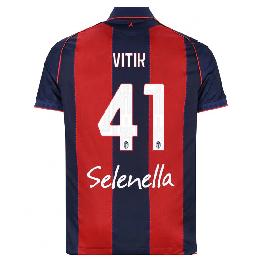 Danxen Mujer Camiseta Martin Vitík #41 Azul Real Rojo Blanco 1ª Equipación 2026/27 La Camisa México