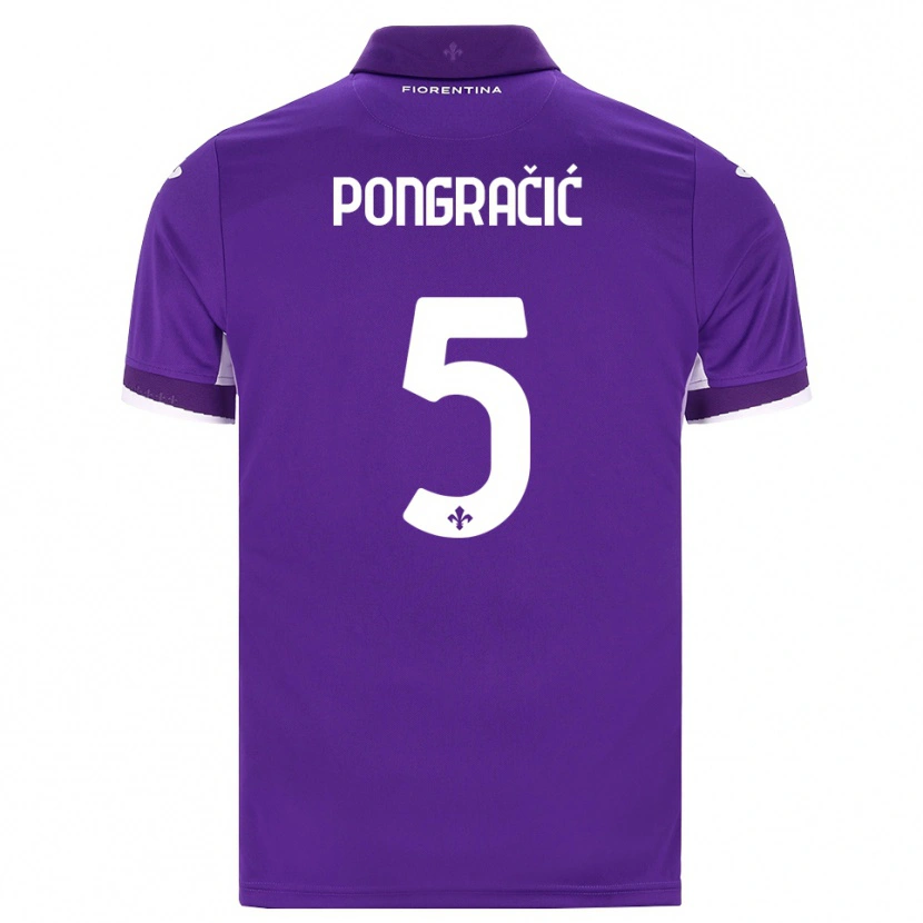 Danxen Mujer Camiseta Marin Pongracic #5 Morado Blanco Rosa 1ª Equipación 2026/27 La Camisa México