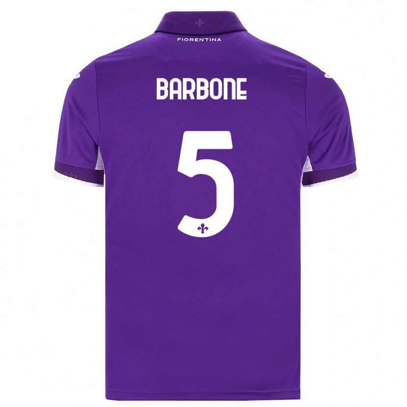 Danxen Mujer Camiseta Mattia Barbone #5 Morado Blanco Rosa 1ª Equipación 2026/27 La Camisa México
