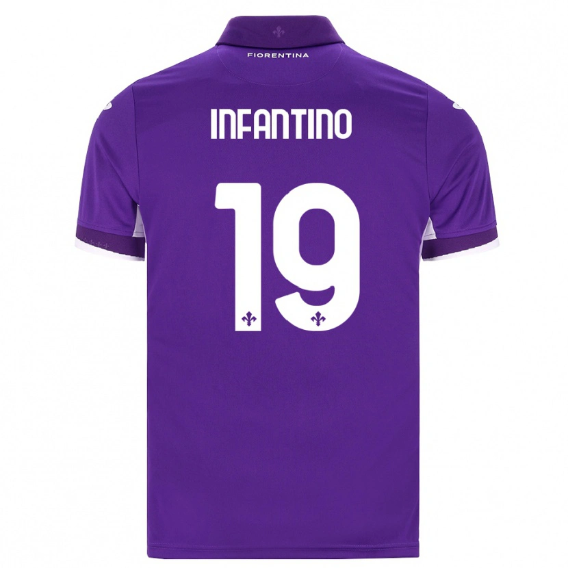 Danxen Mujer Camiseta Gino Infantino #19 Morado Blanco Rosa 1ª Equipación 2026/27 La Camisa México