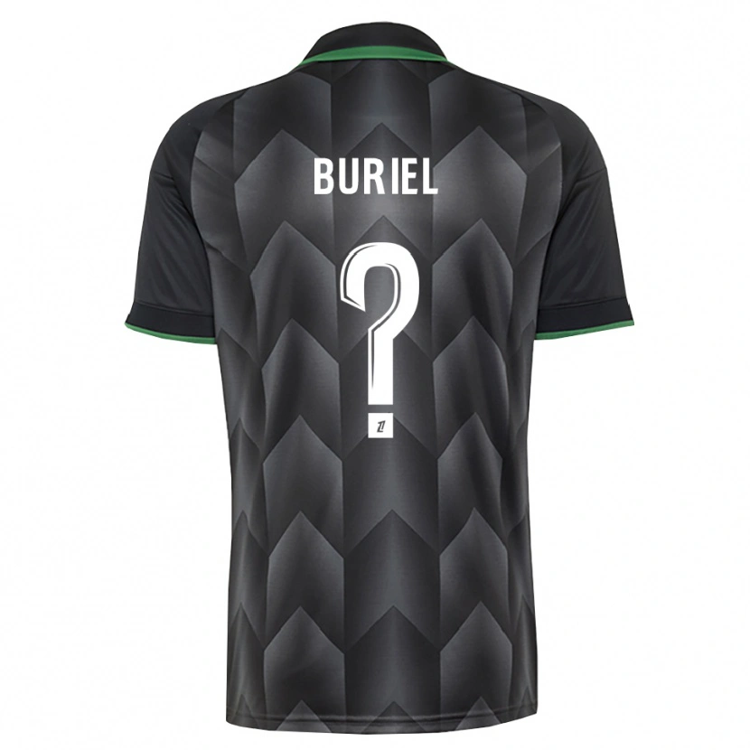 Danxen Mujer Camiseta Noah Buriel #0 Verde Blanco Negro 2ª Equipación 2026/27 La Camisa México
