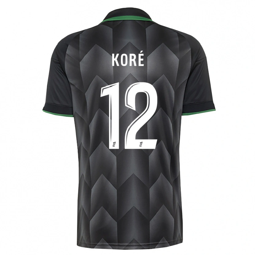 Danxen Mujer Camiseta Mathis Koré #12 Verde Blanco Negro 2ª Equipación 2026/27 La Camisa México