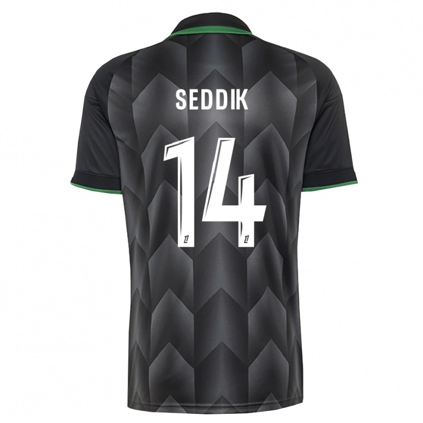 Danxen Mujer Camiseta Mohamed Seddik #14 Verde Blanco Negro 2ª Equipación 2026/27 La Camisa México