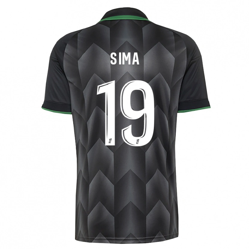 Danxen Mujer Camiseta Abdallah Sima #19 Verde Blanco Negro 2ª Equipación 2026/27 La Camisa México