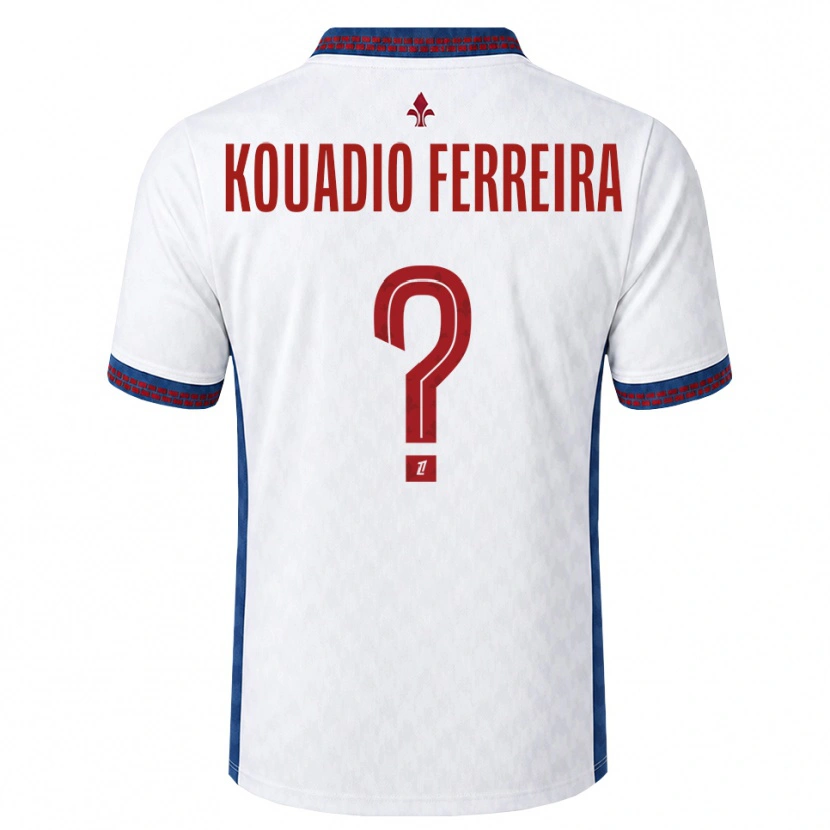 Danxen Mujer Camiseta Wilfrid Kouadio Ferreira #0 Rojo Blanco Azul 2ª Equipación 2026/27 La Camisa México