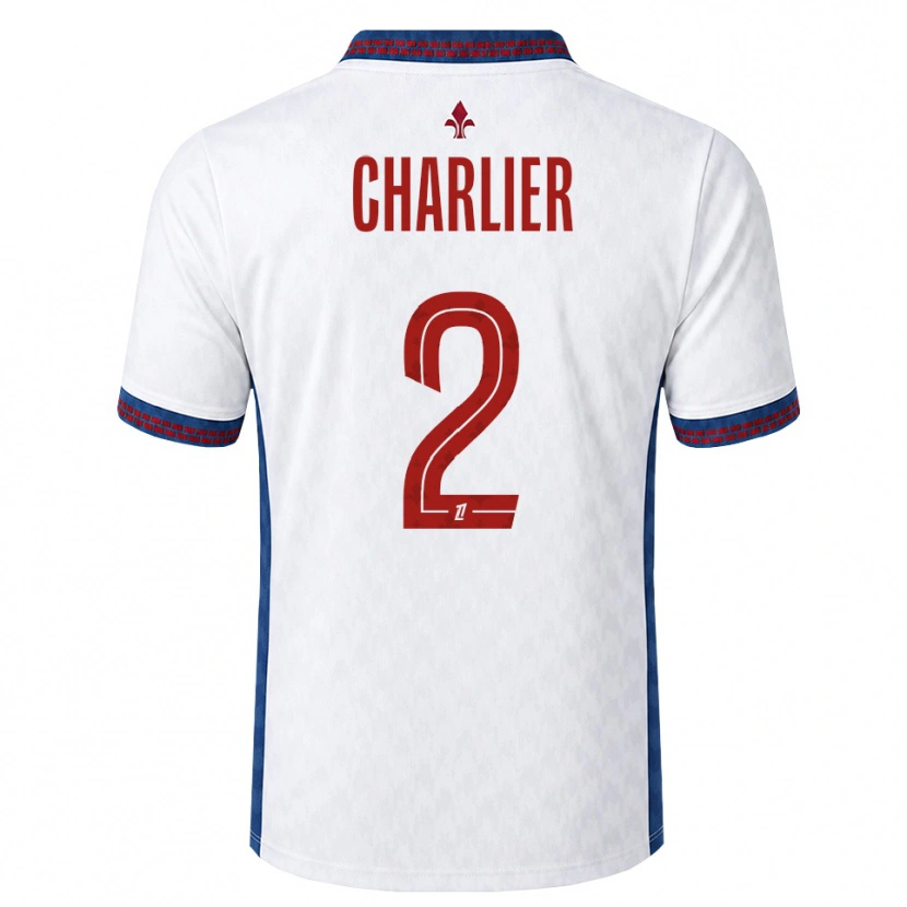 Danxen Mujer Camiseta Amaury Charlier #2 Rojo Blanco Azul 2ª Equipación 2026/27 La Camisa México