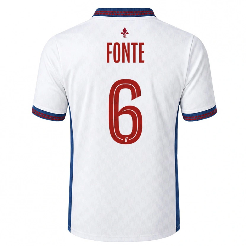 Danxen Mujer Camiseta Jose Fonte #6 Rojo Blanco Azul 2ª Equipación 2026/27 La Camisa México