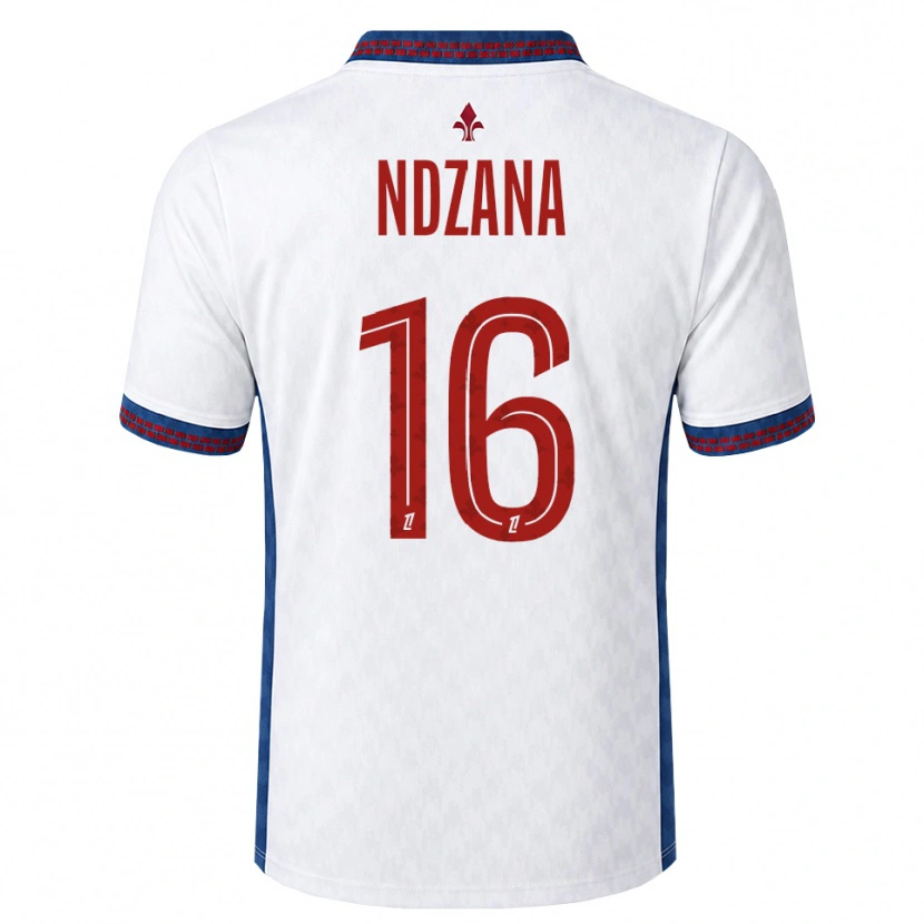 Danxen Mujer Camiseta Yann Ndzana #16 Rojo Blanco Azul 2ª Equipación 2026/27 La Camisa México