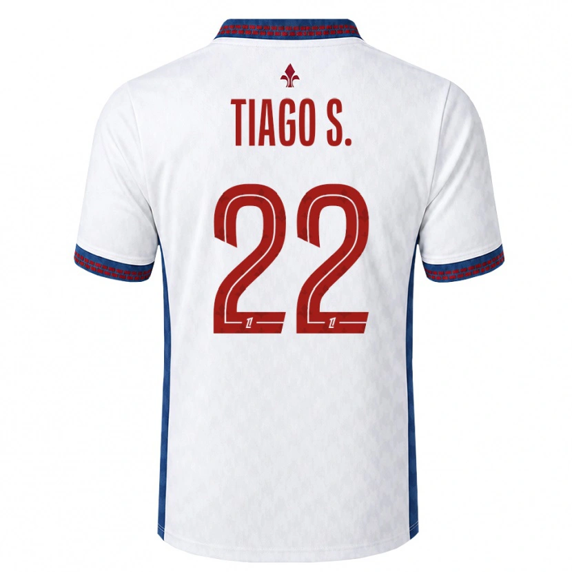 Danxen Mujer Camiseta Tiago Santos #22 Rojo Blanco Azul 2ª Equipación 2026/27 La Camisa México