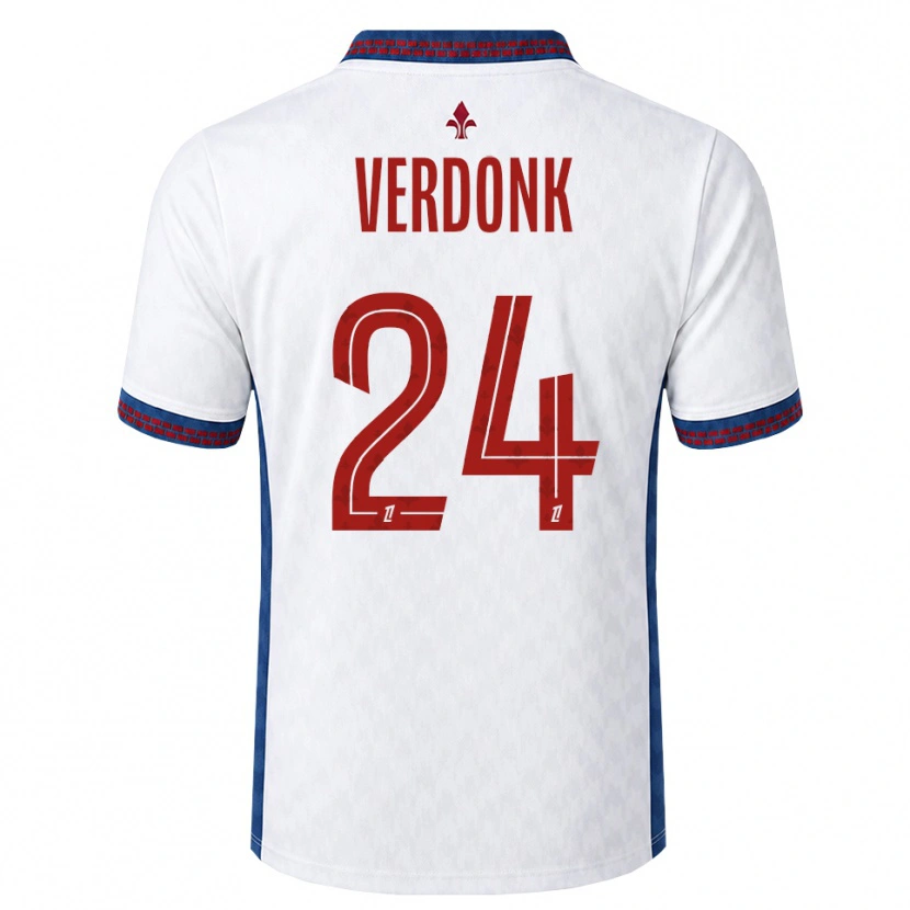 Danxen Mujer Camiseta Calvin Verdonk #24 Rojo Blanco Azul 2ª Equipación 2026/27 La Camisa México