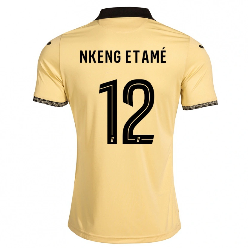 Danxen Mujer Camiseta Shaï Nkeng Etamé #12 Blanco Navajo Negro 2ª Equipación 2026/27 La Camisa México
