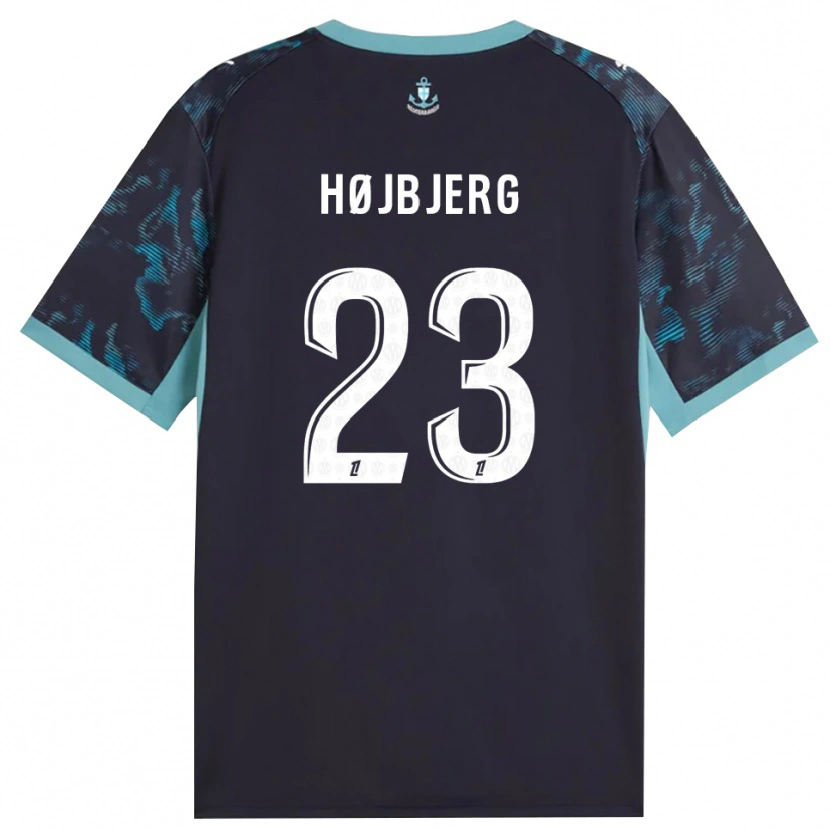 Danxen Mujer Camiseta Pierre-Emile Højbjerg #23 Turquesa Pálido Blanco Negro 2ª Equipación 2026/27 La Camisa México