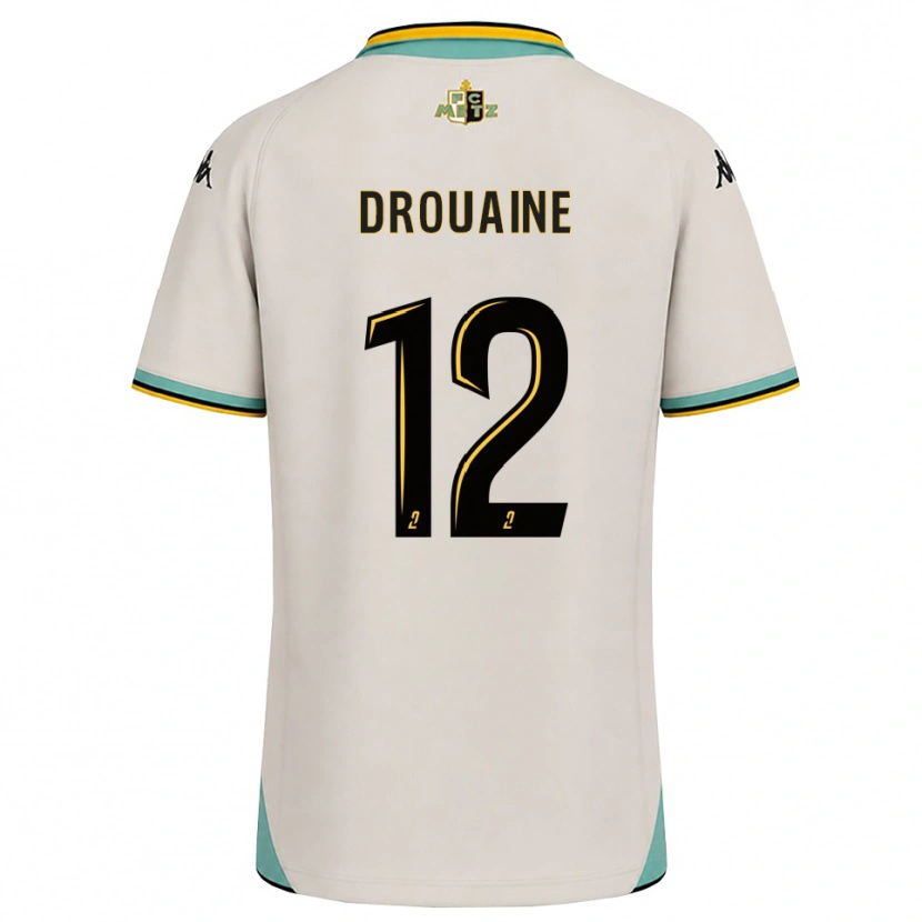 Danxen Mujer Camiseta Mathieu Drouaine #12 Blanco Floral Negro 2ª Equipación 2026/27 La Camisa México