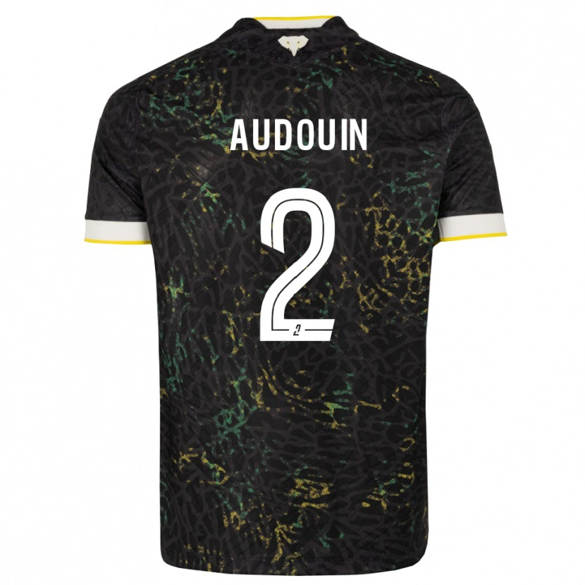 Danxen Mujer Camiseta Simon Audouin #2 Negro Blanco Amarillo 2ª Equipación 2026/27 La Camisa México