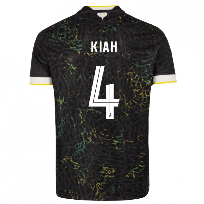 Danxen Mujer Camiseta Emmanuel Kiah #4 Negro Blanco Amarillo 2ª Equipación 2026/27 La Camisa México