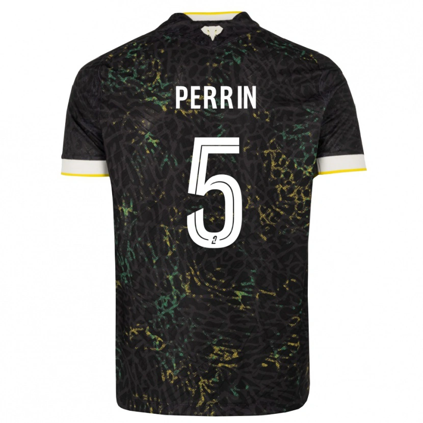 Danxen Mujer Camiseta Lucas Perrin #5 Negro Blanco Amarillo 2ª Equipación 2026/27 La Camisa México