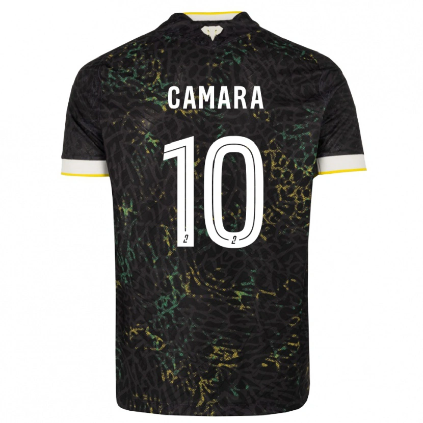 Danxen Mujer Camiseta Ibrahim Camara #10 Negro Blanco Amarillo 2ª Equipación 2026/27 La Camisa México