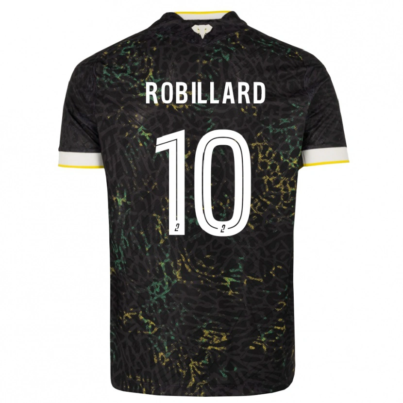Danxen Mujer Camiseta Camille Robillard #10 Negro Blanco Amarillo 2ª Equipación 2026/27 La Camisa México