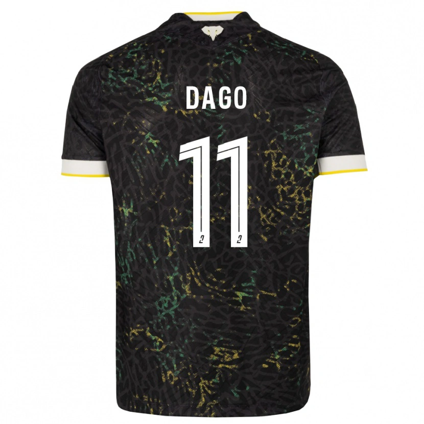 Danxen Mujer Camiseta Joshua Dago #11 Negro Blanco Amarillo 2ª Equipación 2026/27 La Camisa México