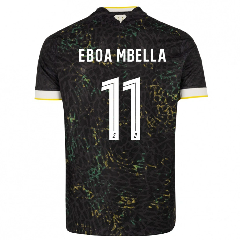 Danxen Mujer Camiseta Eden Eboa Mbella #11 Negro Blanco Amarillo 2ª Equipación 2026/27 La Camisa México