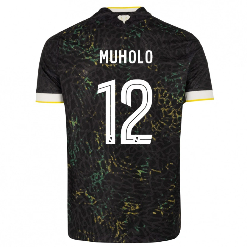 Danxen Mujer Camiseta Ernest Muholo #12 Negro Blanco Amarillo 2ª Equipación 2026/27 La Camisa México