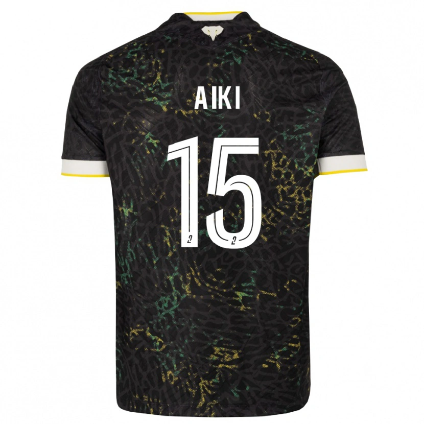 Danxen Mujer Camiseta Amed Aiki #15 Negro Blanco Amarillo 2ª Equipación 2026/27 La Camisa México