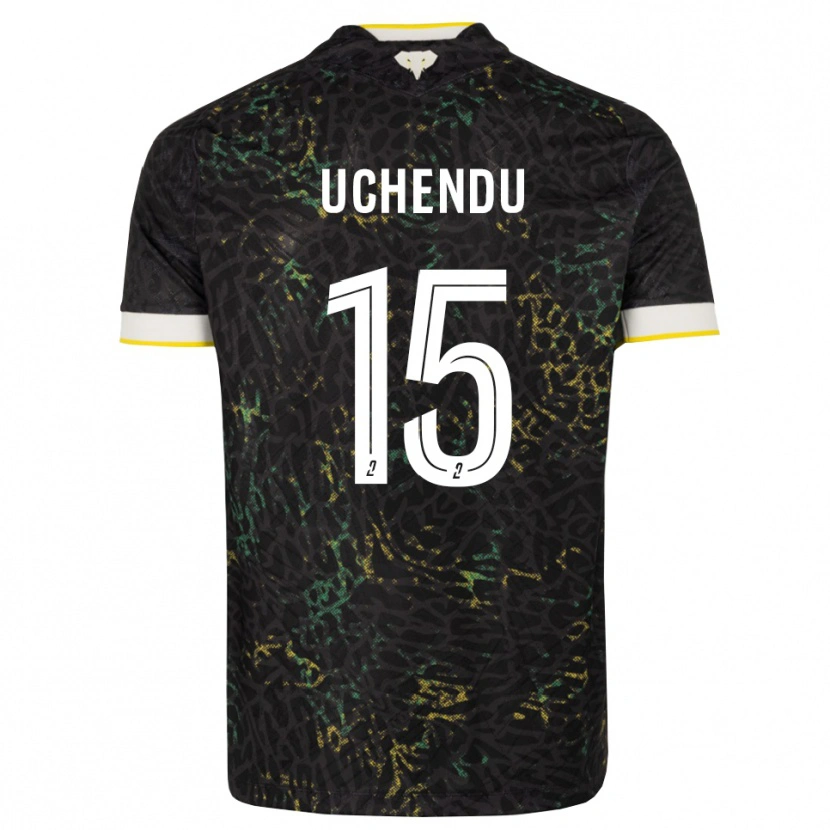Danxen Mujer Camiseta Chinaza Uchendu #15 Negro Blanco Amarillo 2ª Equipación 2026/27 La Camisa México