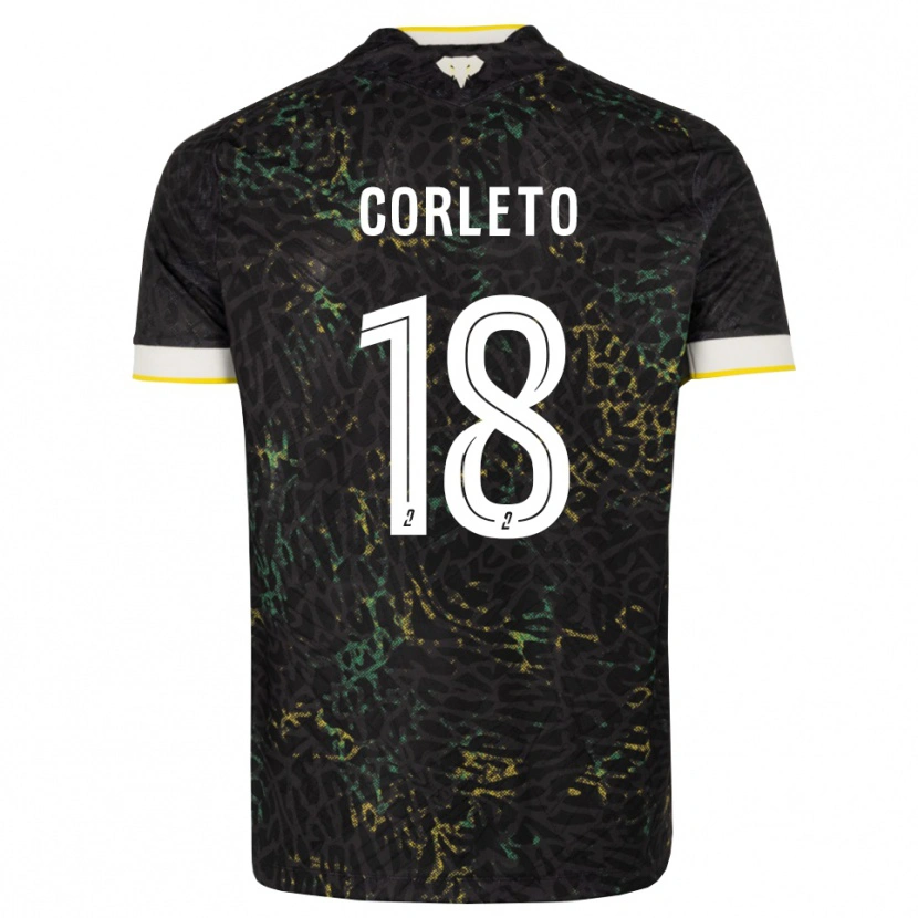 Danxen Mujer Camiseta Naël Corleto #18 Negro Blanco Amarillo 2ª Equipación 2026/27 La Camisa México