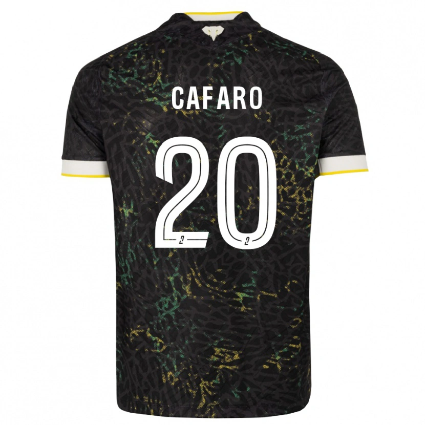 Danxen Mujer Camiseta Mathieu Cafaro #20 Negro Blanco Amarillo 2ª Equipación 2026/27 La Camisa México