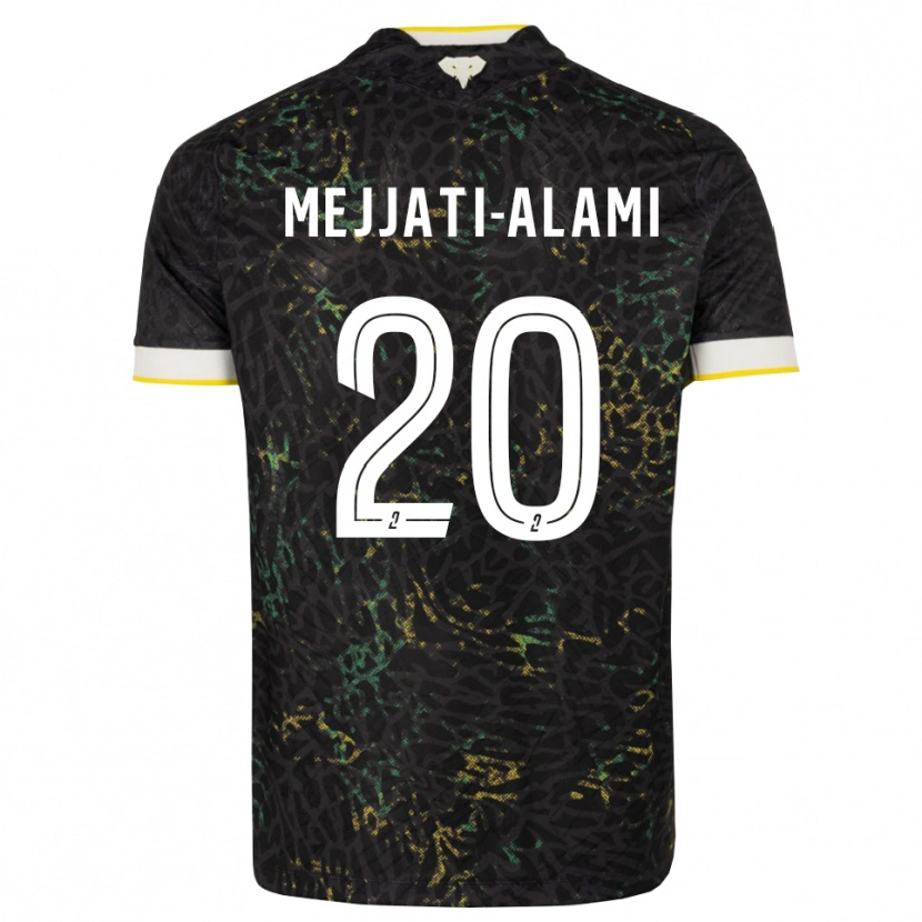 Danxen Mujer Camiseta Maxime Mejjati-Alami #20 Negro Blanco Amarillo 2ª Equipación 2026/27 La Camisa México