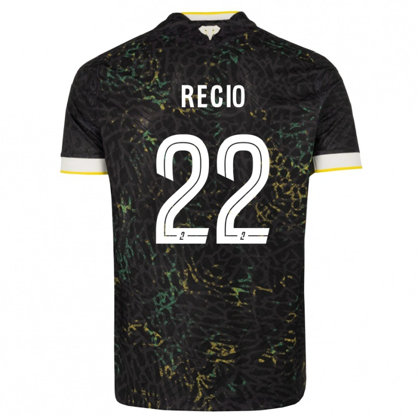 Danxen Mujer Camiseta Andrea Recio #22 Negro Blanco Amarillo 2ª Equipación 2026/27 La Camisa México