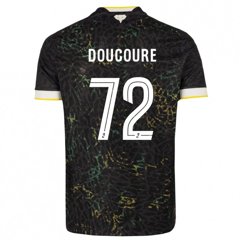 Danxen Mujer Camiseta Sékou Doucouré #72 Negro Blanco Amarillo 2ª Equipación 2026/27 La Camisa México
